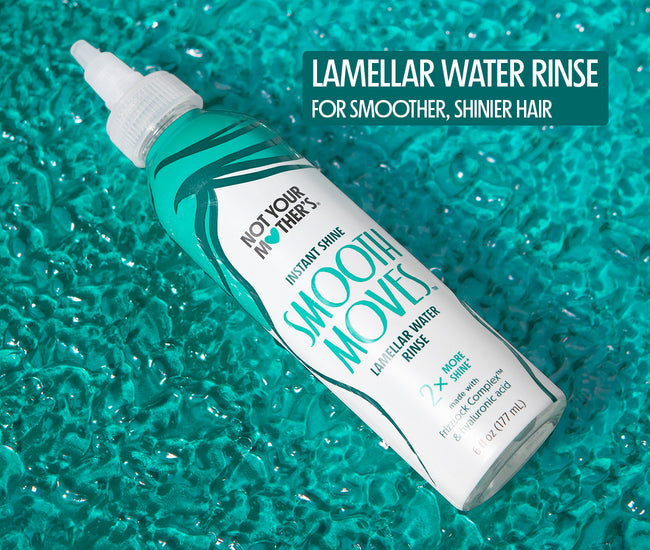 The Smooth Moves lamellar water rinse for instant shine and less frizz.